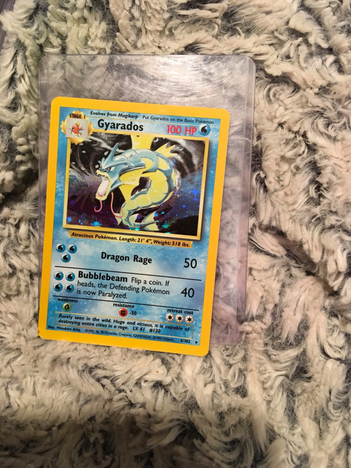 Rare holographic gyarados pokemon card 6/102 FREE SHIPPING | Etsy
