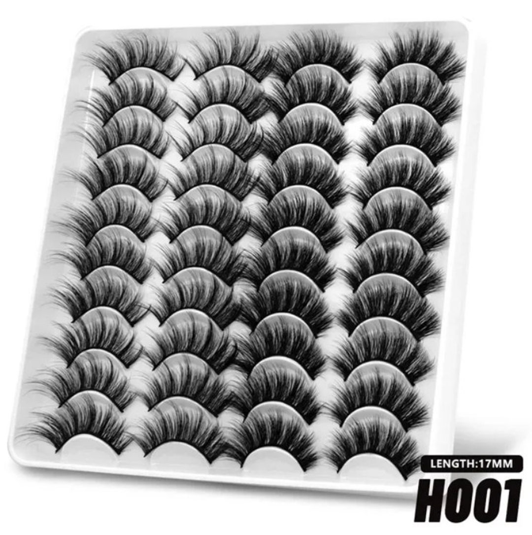 20 Pairs False Lashes 3D Mink Lashes Fluffy Dramatic Thick Volume