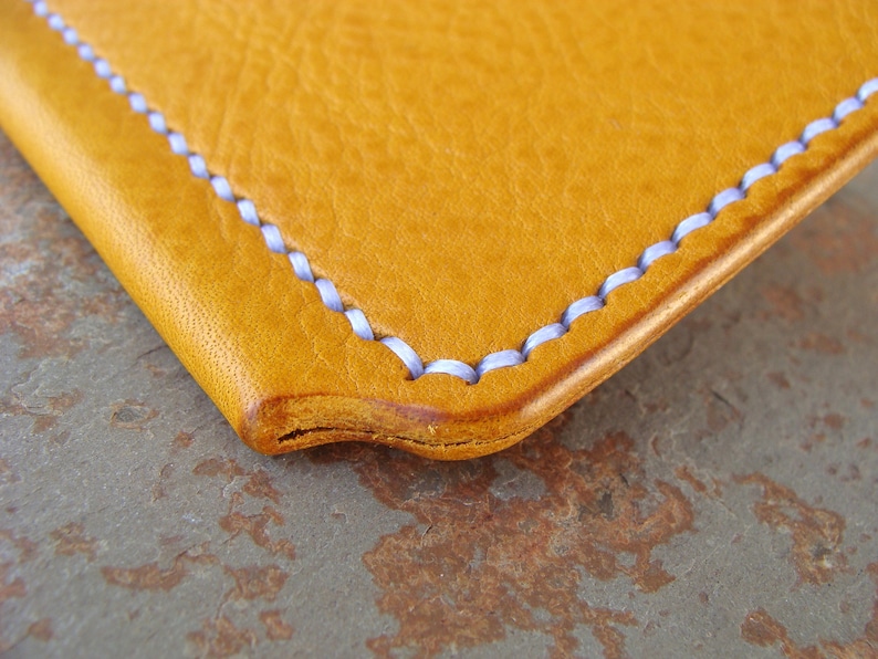 Minimalist Wallet Unisex Wallet Italian Leather Yellow Leather Single Slot Card Holder