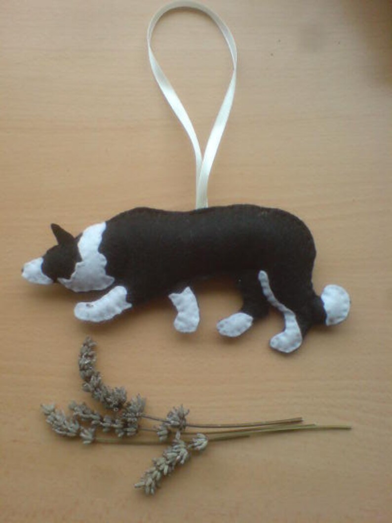 Border Collie Hanging Ornament. Felt Sheep Dog. Filled With Etsy Canada