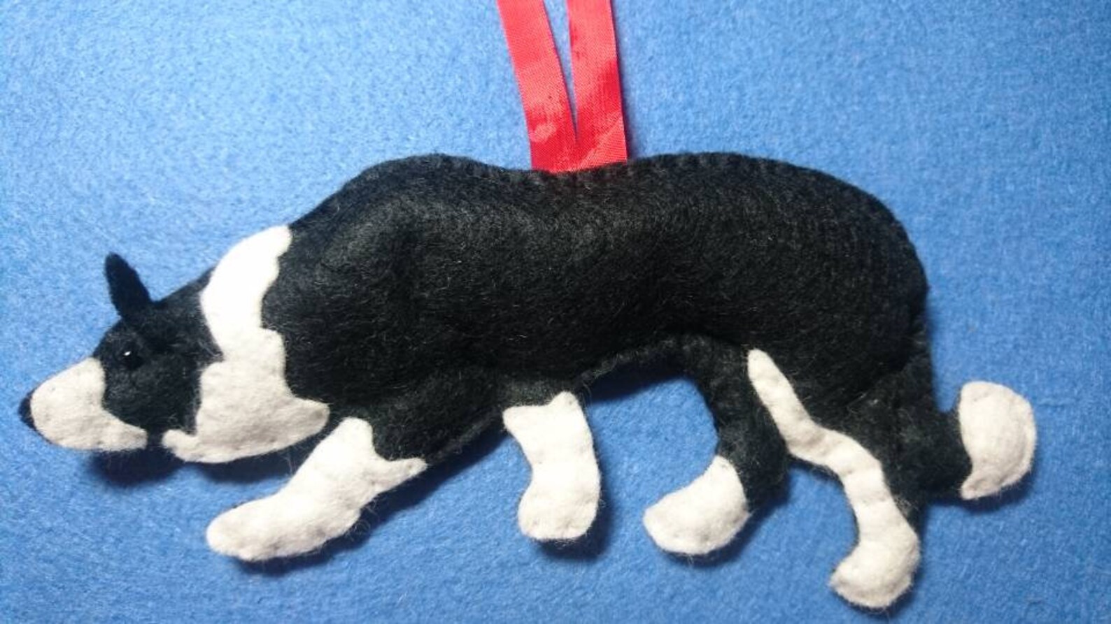 Border Collie Hanging Ornament. Felt Sheep Dog. Filled With Etsy