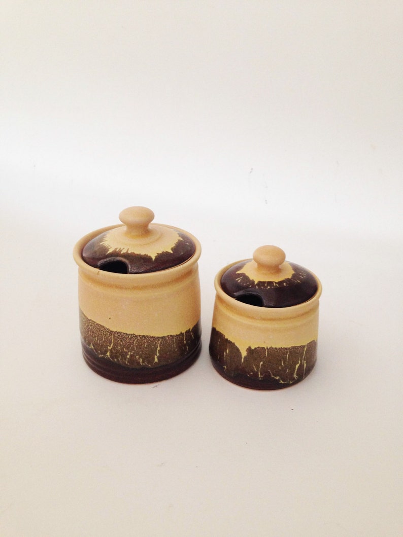 Set of Two Hand Crafted Ceramic Jars
