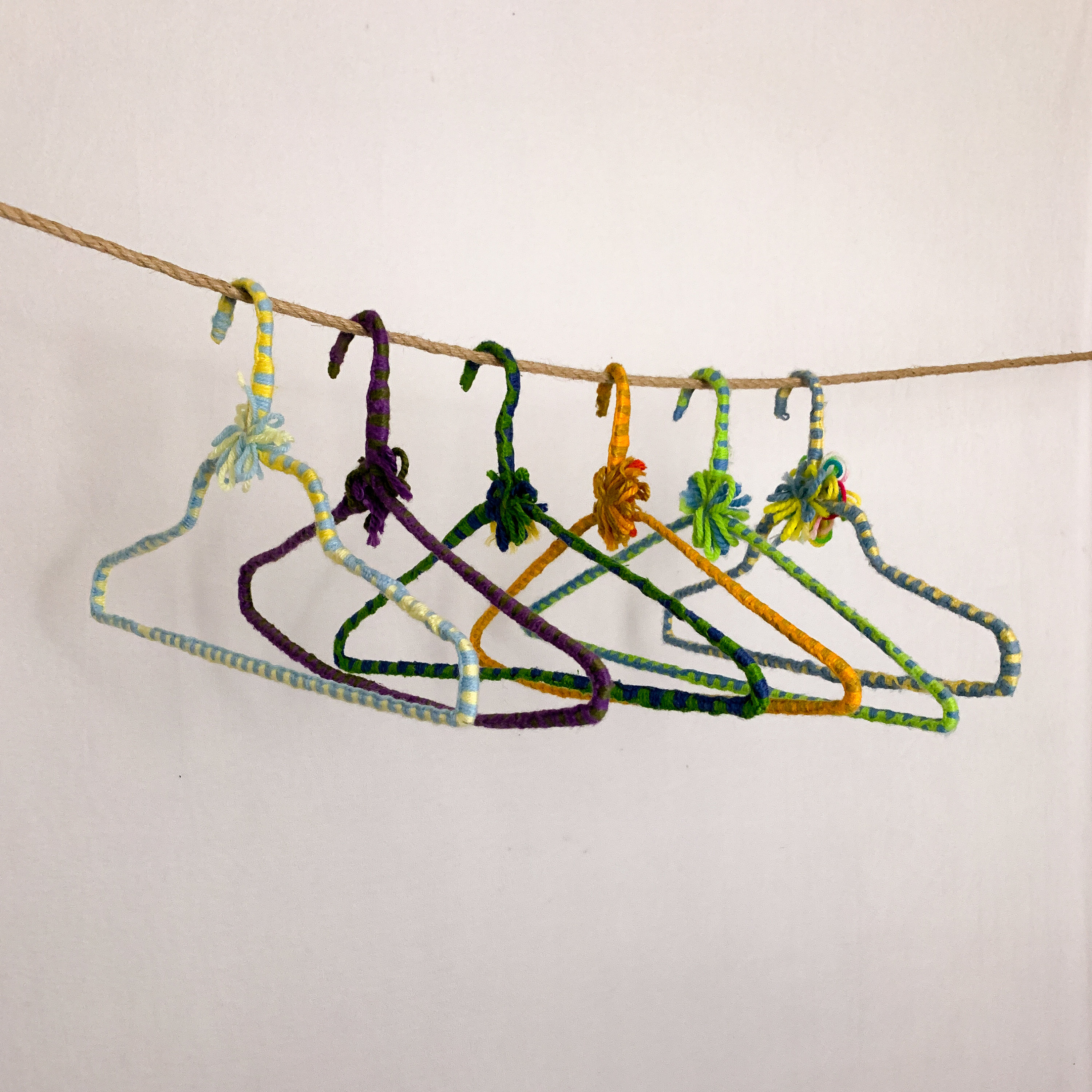 Vintage Crocheted Hangers / Yarn Covered Clothes Hangers / Etsy