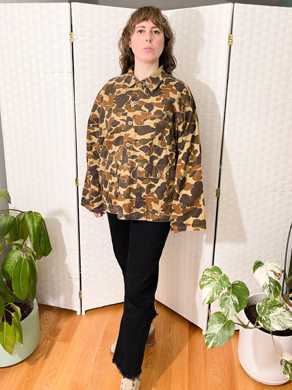 Vintage Camo Shirt Jacket / 70s Ranger 