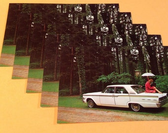 Bulk Lot Of 5 Vintage 1962 Postcards: Ford FAIRLANE 500 4-Door Sedan; Original Dealer-Published Promotional Auto Advertising UNUSED