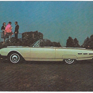 1962 Ford Thunderbird Convertible: Vintage Postcard; Original Dealer-Published Promotional Auto Advertising; Unused