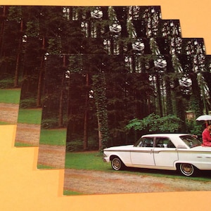 Bulk Lot Of 5 Vintage 1962 Postcards: Ford FAIRLANE 500 4-Door Sedan; Original Dealer-Published Promotional Auto Advertising UNUSED