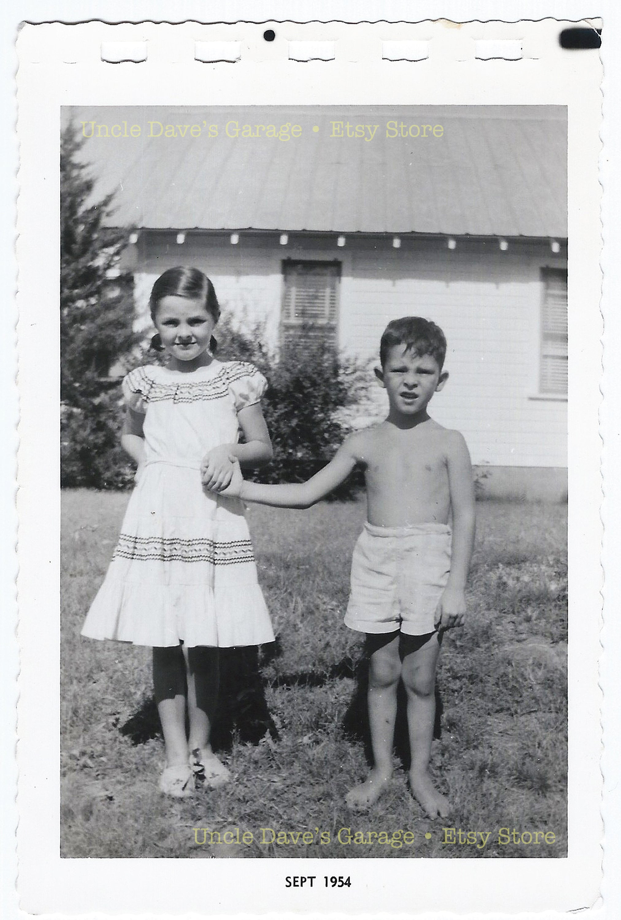 Girl Boy Holding Hands 1950s Vintage Snapshot Photo Etsy
