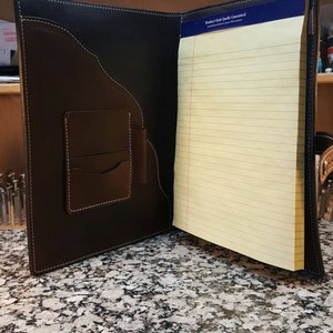 Hand tooled leather portfolio/notebook image 3