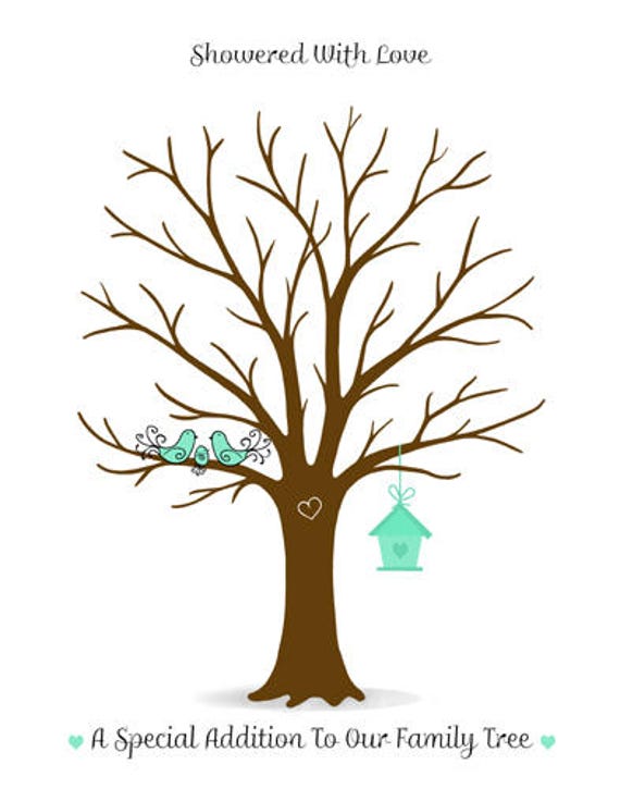 baby shower thumbprint tree