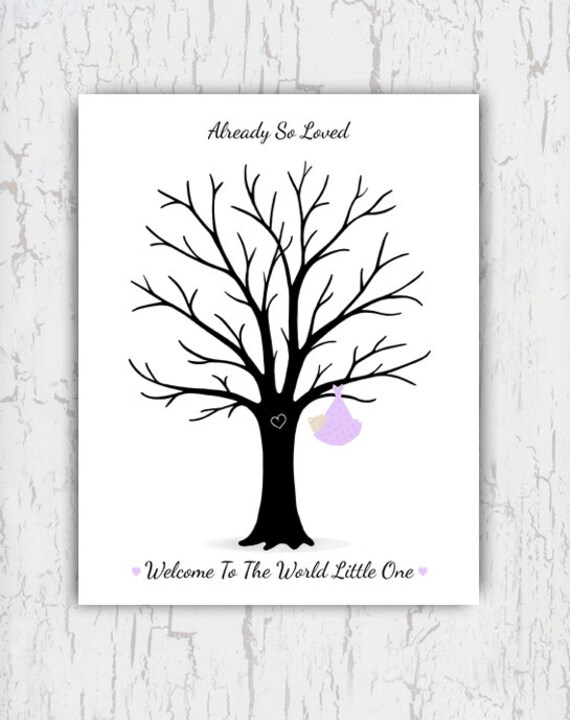thumbprint baby shower guest book