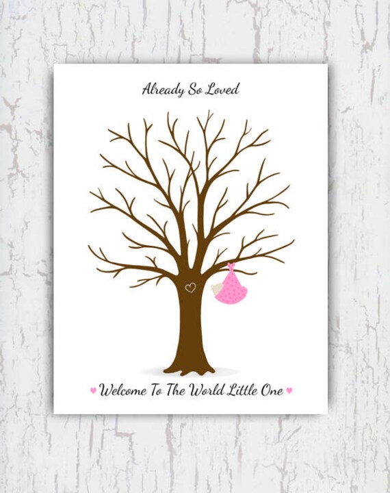 thumbprint baby shower guest book
