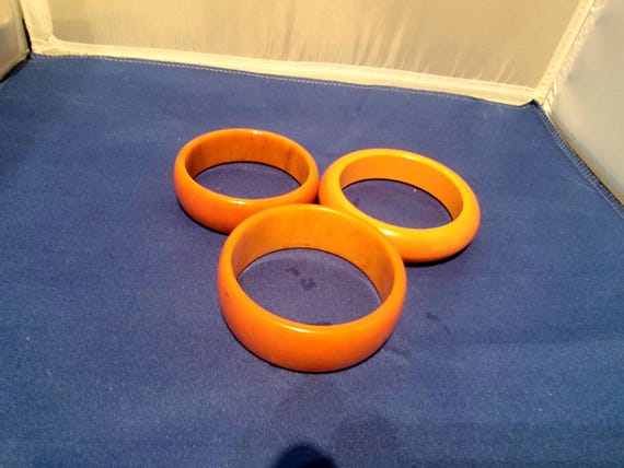 Butterscotch Bakelite Bangles Collection - image 1
