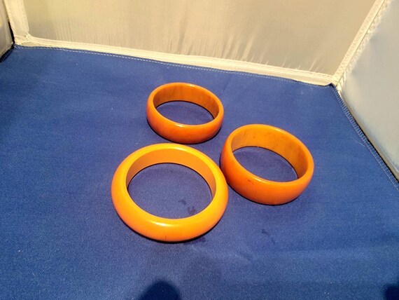 Butterscotch Bakelite Bangles Collection - image 2