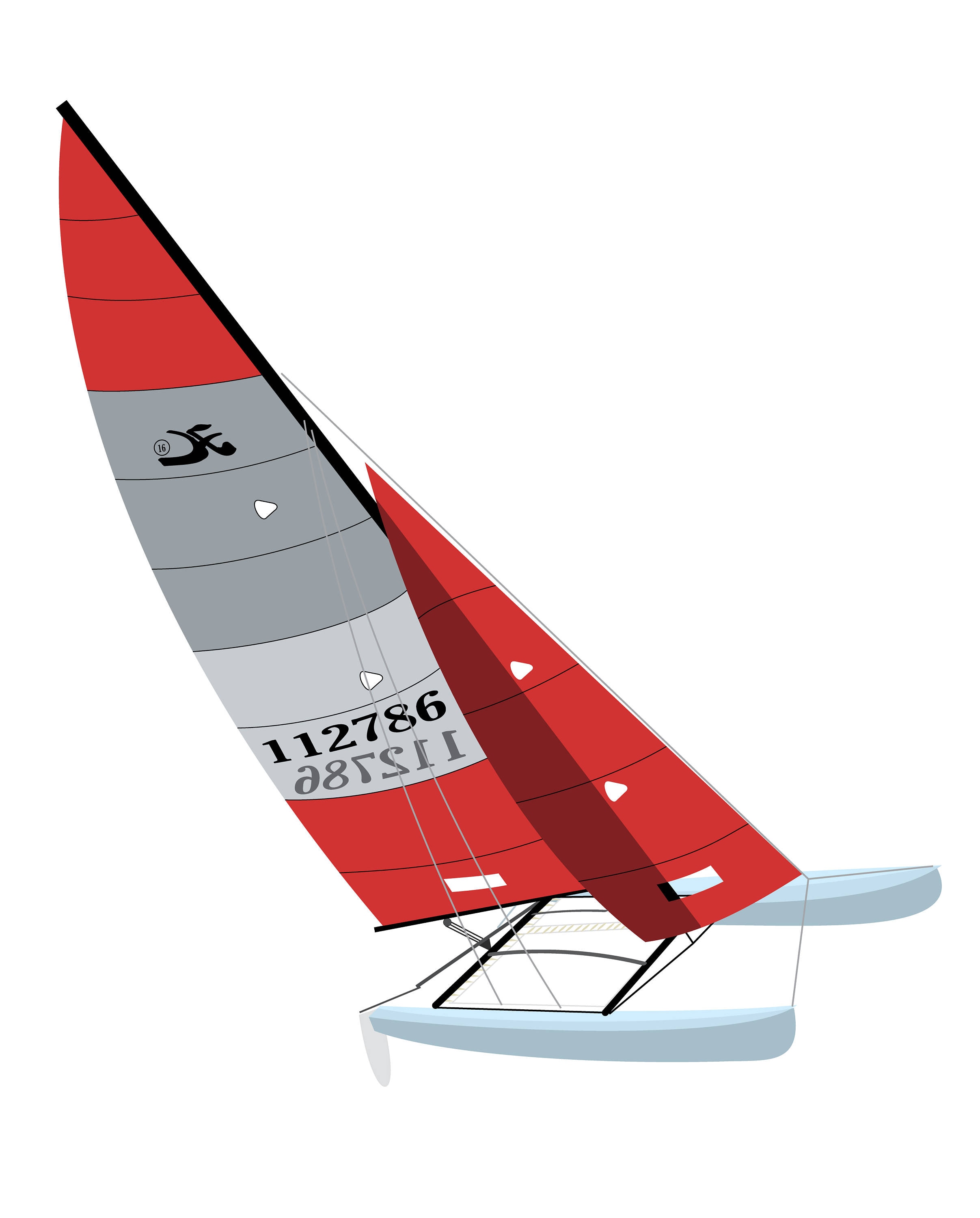 Hobie 16 Sailboat Digital Print Etsy