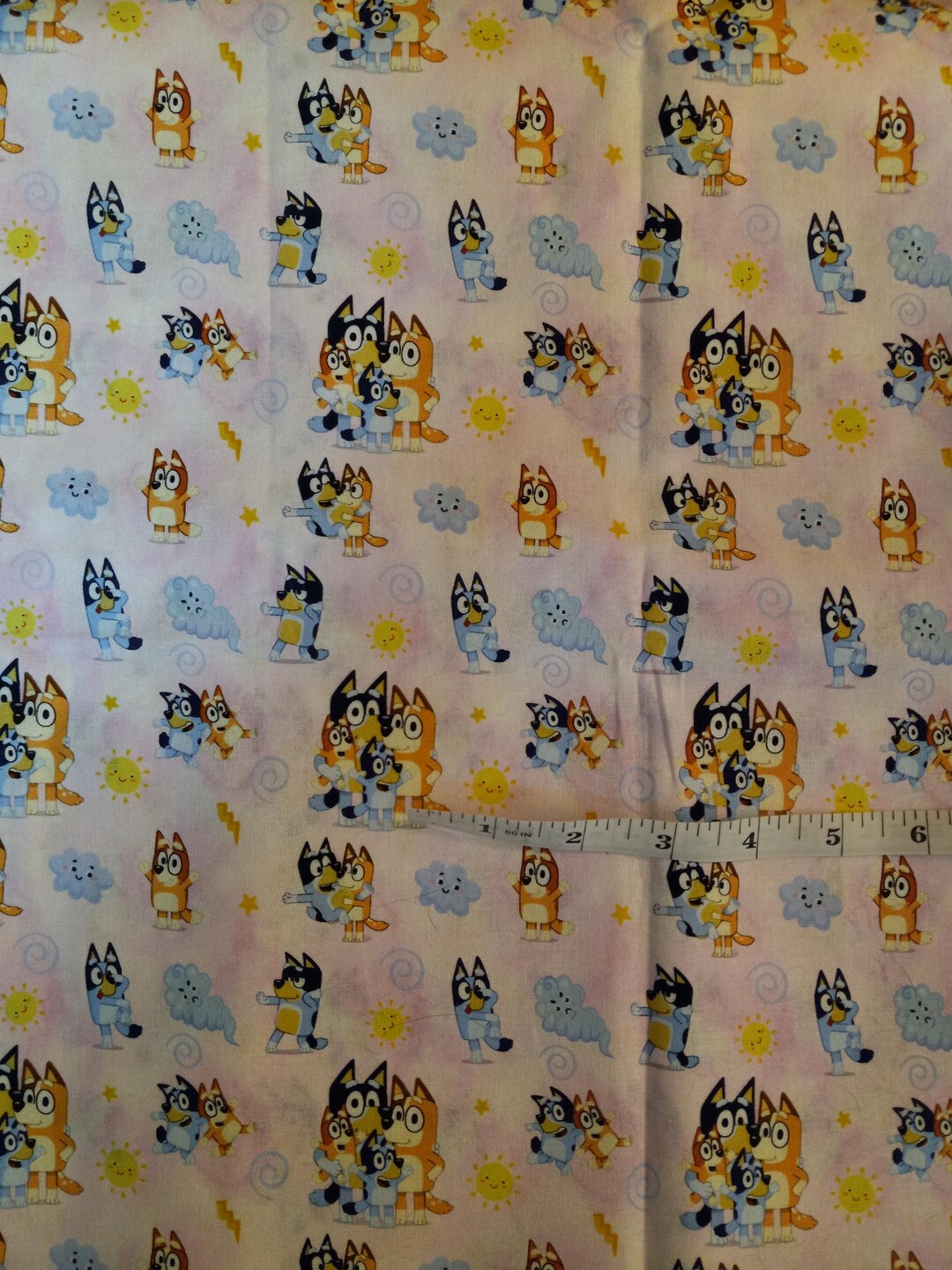 BLUEY 100% Cotton Fabric. 58