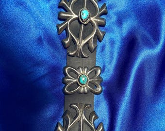 Vintage Navajo sandcast concho belt