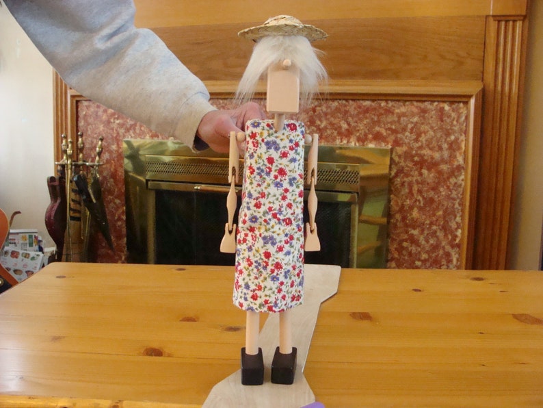 Rustic Jig Doll Ma Hand Crafted Wooden Dancing Etsy