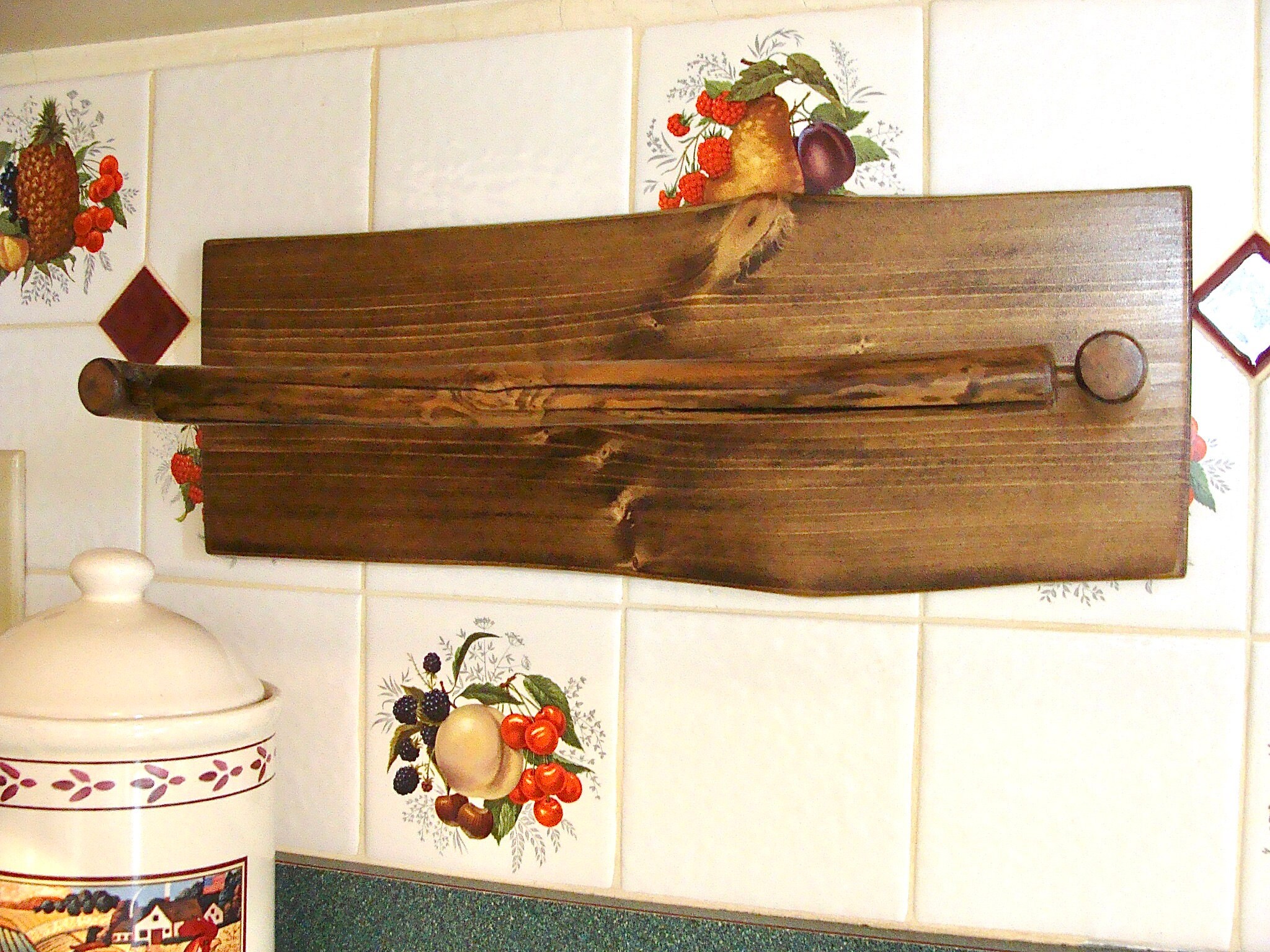 Rustic Wallmounted Paper Towel Holder Etsy