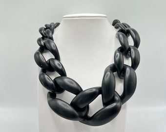 Black Necklace, chain necklace, chunky necklace, short necklace