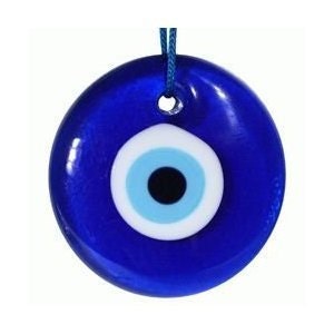 Evil Eye Charm Blue Wall Hanging 3 inches 7.5 cm Home Protector Glass Beads Beautiful evil eye home decor Made in Turkey image 3