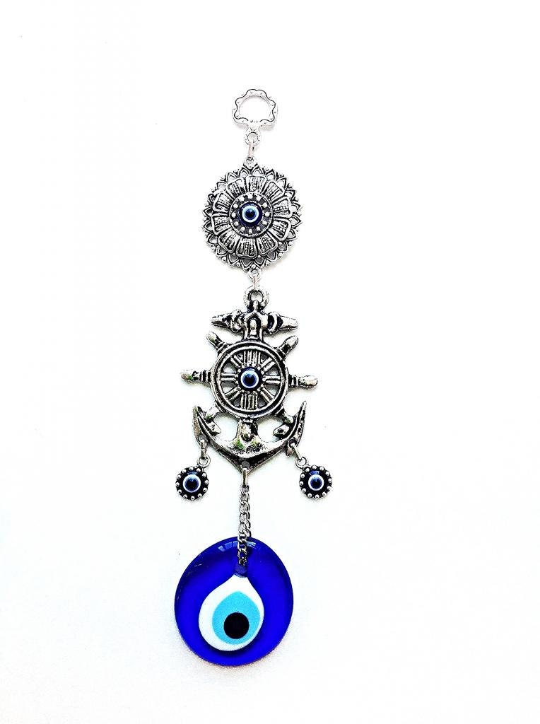 Evil Eye Wall Hanging Charm with Lucky Anchor 