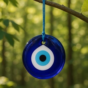 Original Evil Eye Charm Blue Wall Hanging 3 inches &quot;7.5 cm&quot; Home Protector Glass Beads Beautiful evil eye home decor Made in Turkey