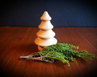 Wooden Tree, Christmas Tree. Waldorf Inspired, All-Natural Open-Ended Toys. Nature Table. Winter Decor