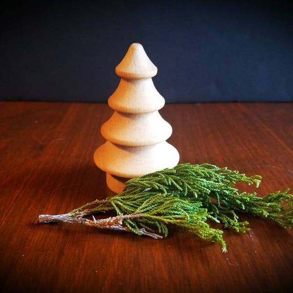 Wooden Tree, Christmas Tree. Waldorf Inspired, All-Natural Open-Ended Toys. Nature Table. Winter Decor