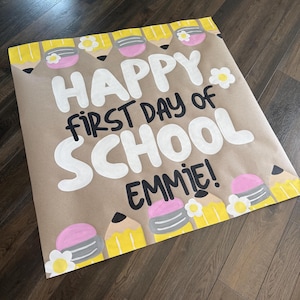 Custom BACK TO SCHOOL hand painted banner