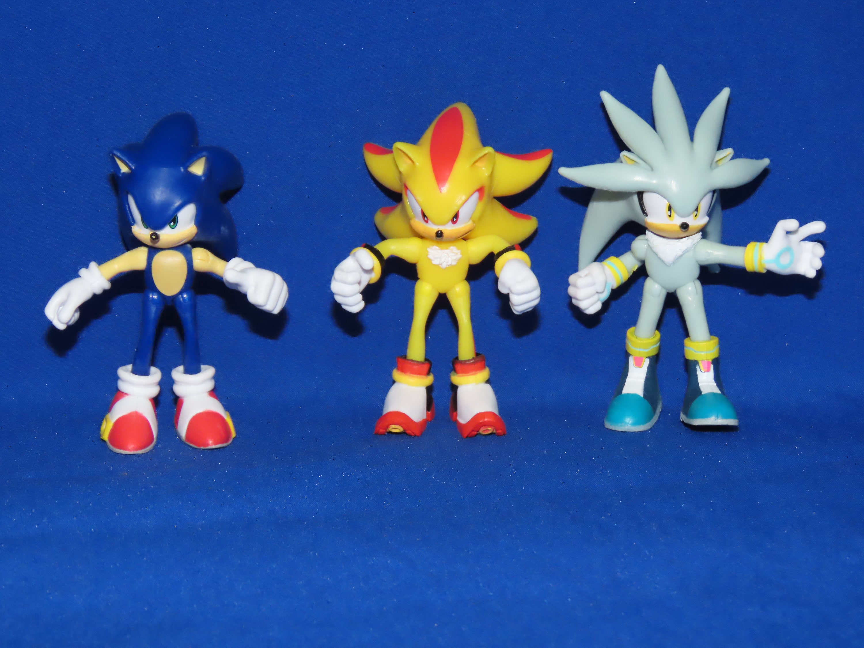 Jakks Pacific super Sonic the Hedgehog SHADOW silver 4” Figure lot set