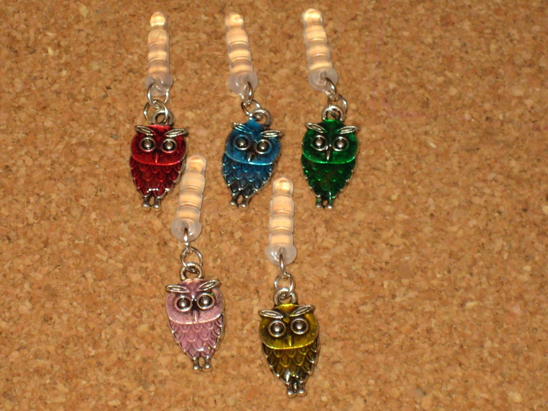 Double Sided Owl Cell Phone Dust Plug Charm Attached Etsy UK