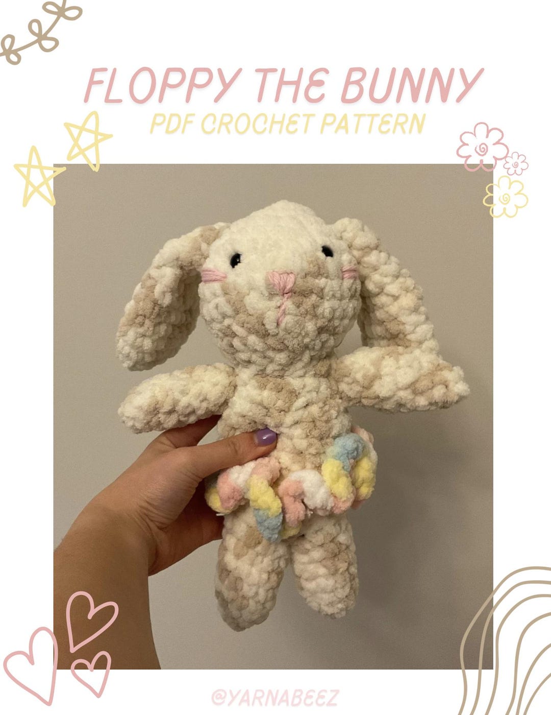 Floppy the Bunny PDF Crochet Pattern - Etsy