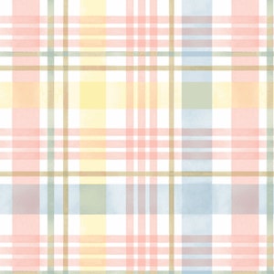 Può includere: Uno schema senza cuciture con un design a quadri in colori pastello rosa, giallo, blu e verde.