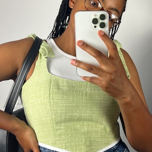 Green Summer Corset Top for Women Clothing Summer Short for Women Green Corset Womens Spring Clothing Women Corset Summer Top
