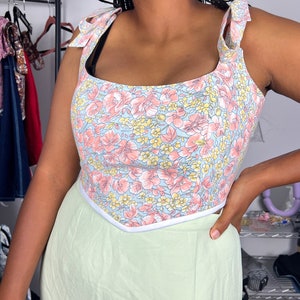 Spring Floral Cottagecore Corset Top for Women Clothing Summer Corset for Women Spring Clothing Women Corset Summer Top Women Shirts