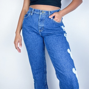 Mickey Lined Denim Jeans | Waist: 30 | Mickey Jean Shorts for Women | Mickey Mouse Shorts for Women | Disney Clothes for Women | Disney