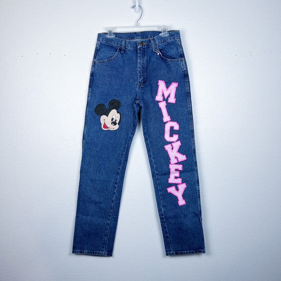 Mickey Painted Jeans Waist: 32 Vintage 