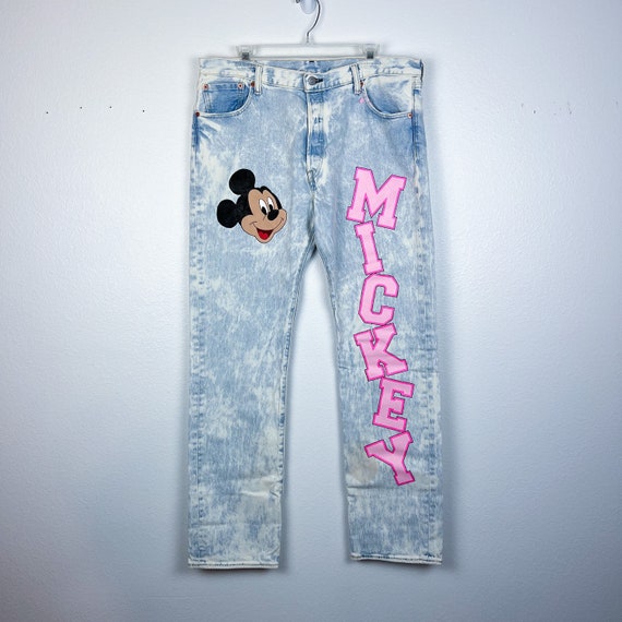 Mickey Painted Jeans Waist: 36 Disney 