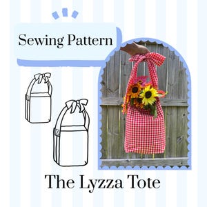 Modello di cucito per borsa tote Lyzza Bow: adatto ai principianti (modello PDF)
