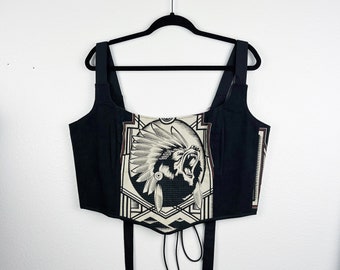 Grisly Bear Reworked Corset Top | Size: 18