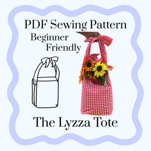 Modello di cucito per borsa tote Lyzza Bow: adatto ai principianti (modello PDF)
