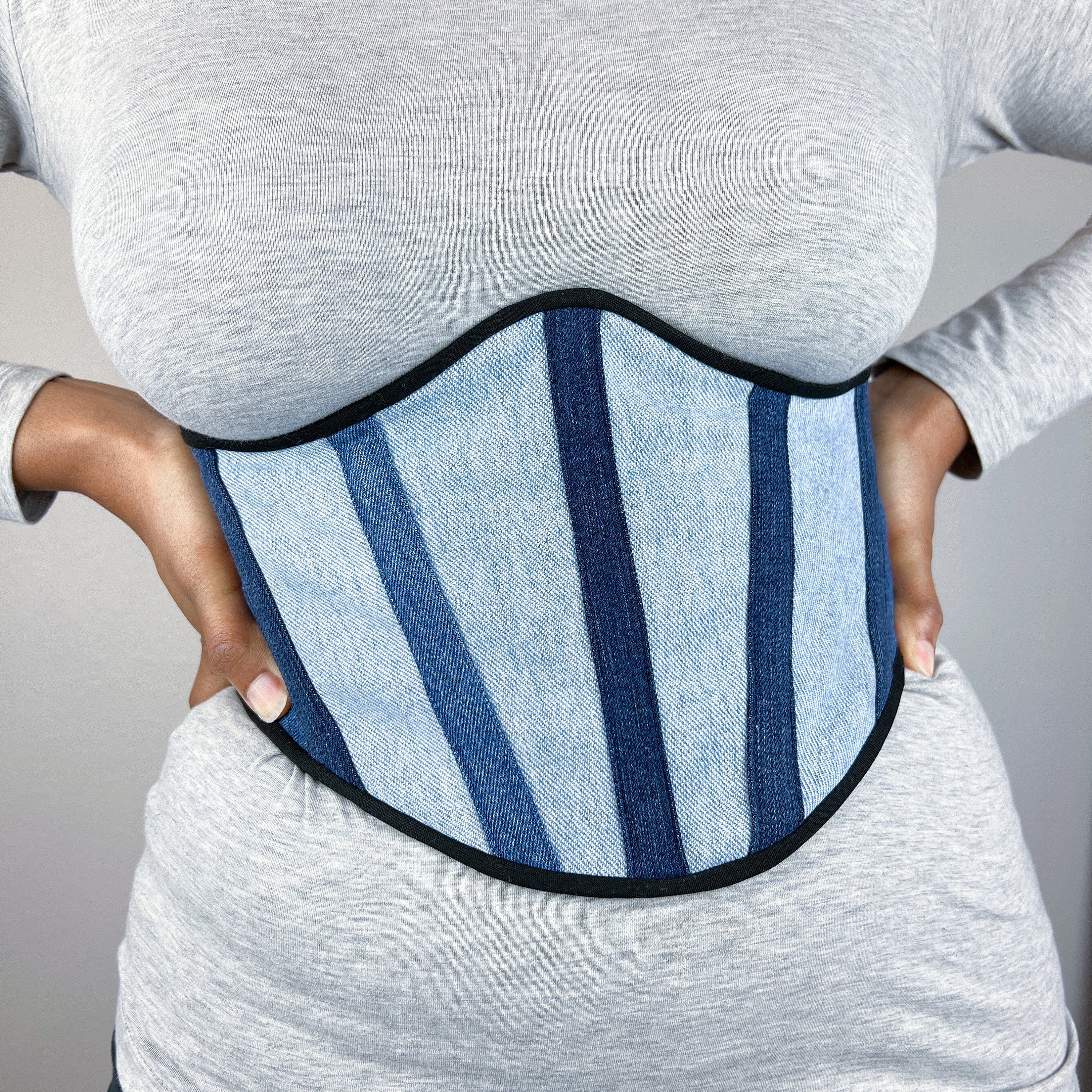 Denim Corset Belt Size: M - Etsy Australia