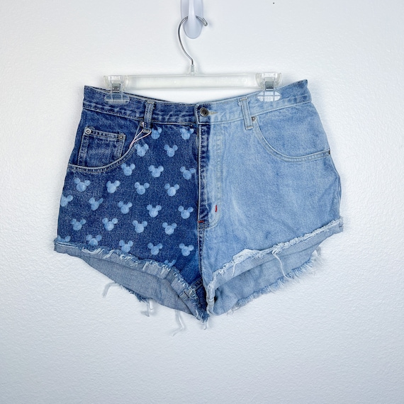 Two Tone Denim Shorts Waist: 30 Mickey 