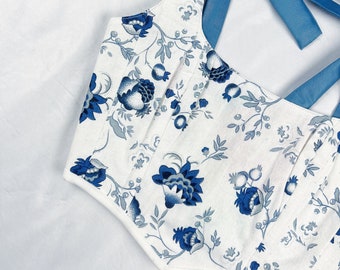 Damen-Korsett-Top mit Blumenmuster für Damen, Blumen-Shirt, Sommerkleidung, Damen-Korsett-Shirt für Frauen, Blumen-Shirt für Frauen, Top, Sommer-Top für Damen