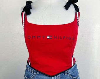 Tommy Hilfiger Corset Top | Womens Clothing Women Corset Top Women Outfits for Women Tops Spring Clothing Summer Crop Tops Spring Clothing