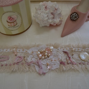 BRIDAL VICTORIAN LINEN Lace Pearl Cuff Wedding Accessory Handmade Wearable Art Textile Bracelet Wedding Cuff Bridal Jewelry Vintage Button