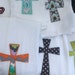 Cross Applique Flour Sack Hand Towel
