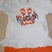 Personalized Ruffled Edge Tiger Paw Appliqued Shirt