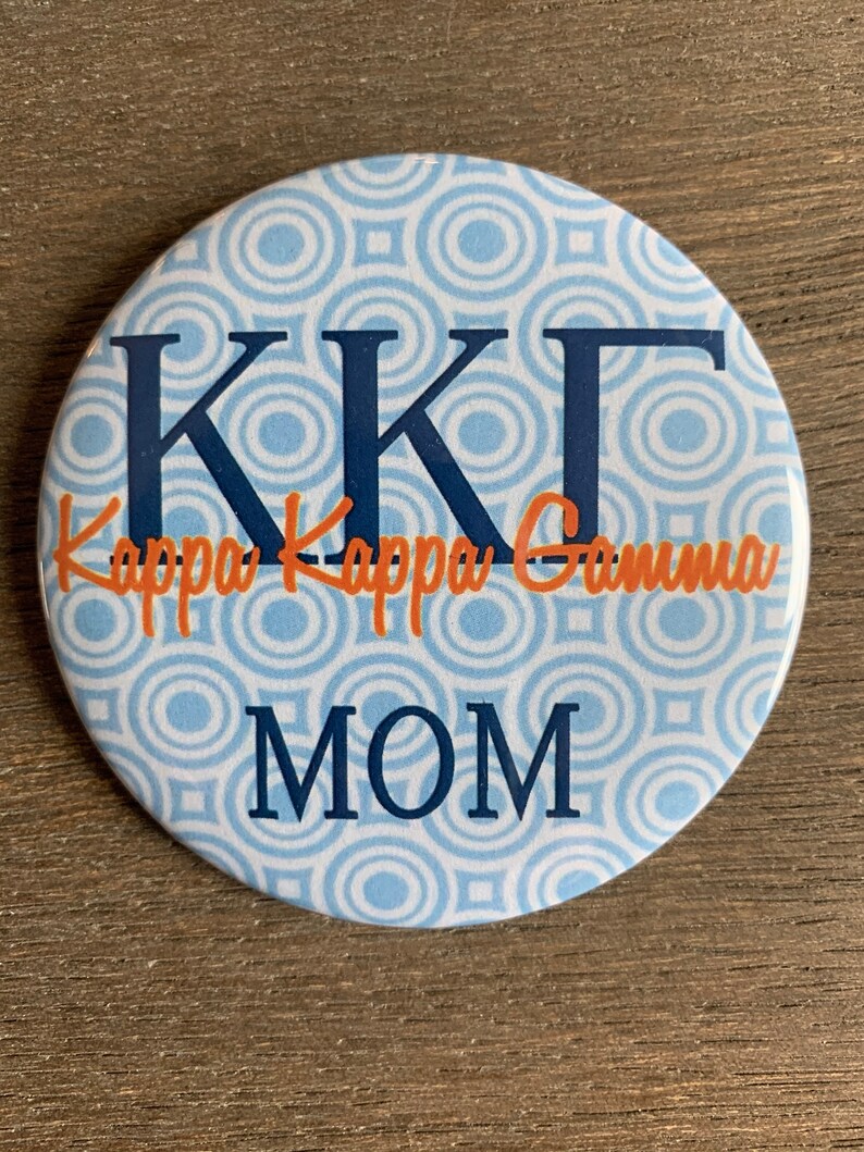 Kappa Kappa Gamma Mom Button 3 Pin Back